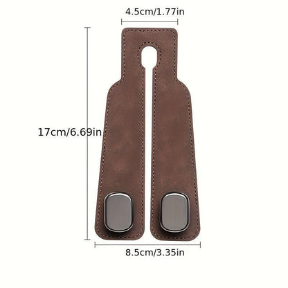 Car Seat Back Storage Hook, Car Seat Headrest Hook,Car Hooks for Purses and Bags, Purse Holder for Car, Leather Car Seat Back Storage Hook Double Hook Car Seat Hangers Organization Accessories