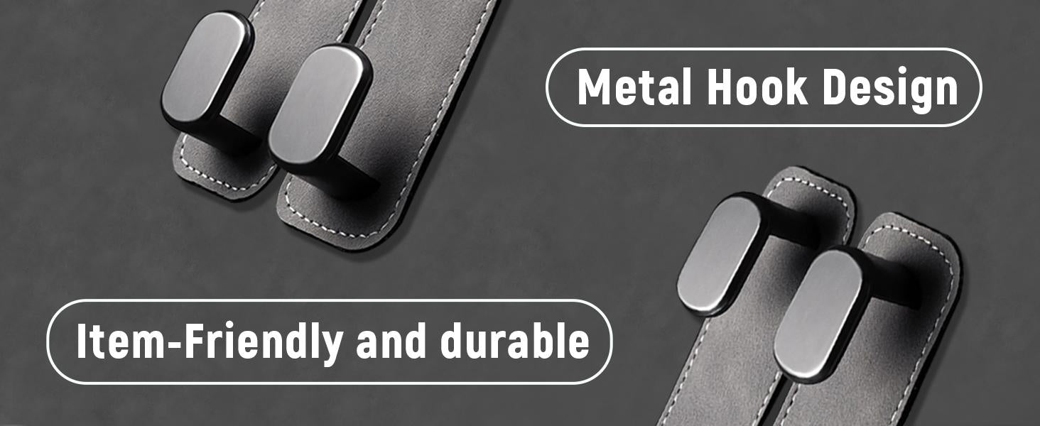 Metal hook design — item-friendly and durable