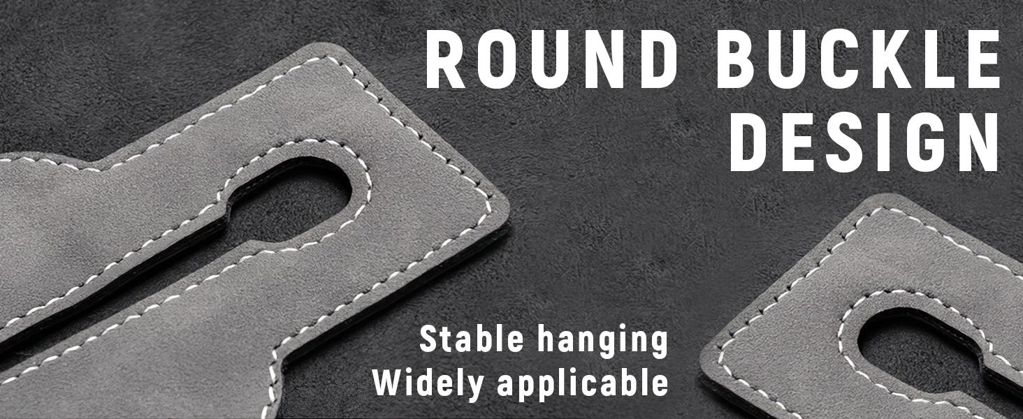 Round buckle design — stable hanging, widely applicable